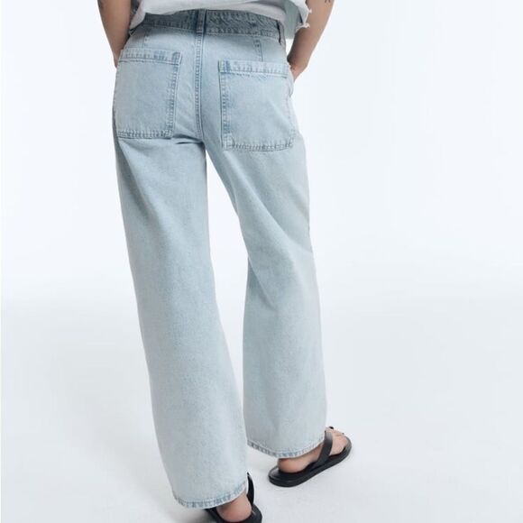 ZARA MID-RISE Z1975 BALLOON JEANS - Picture 5 of 12